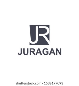 initial j r logo template, design vector