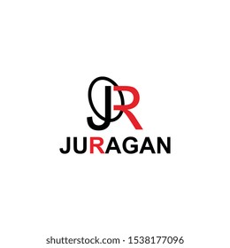 initial j r logo template, design vector