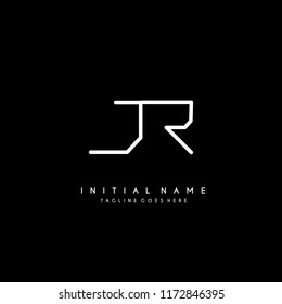 Initial J R minimalist modern logo identity vector