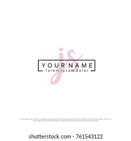 Initial J & S elegant logo template vector