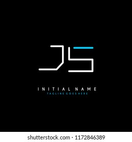 Initial J S minimalist modern logo identity vector