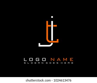 Initial J & T minimalist logo template vector