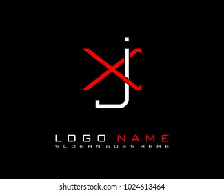 Initial J & X minimalist logo template vector