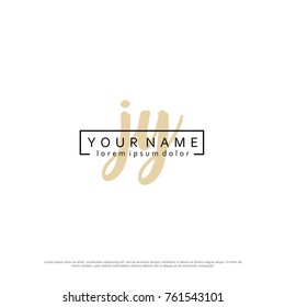Initial J & Y elegant logo template vector