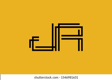 Initial JA AJ JR RJ modern monogram and elegant logo design, Professional Letters Vector Icon Logo on background.