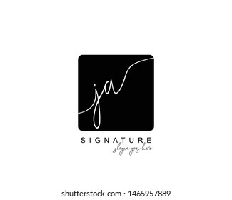 Initial JA beauty monogram and elegant logo design, handwriting logo of initial signature, wedding, fashion, floral and botanical with creative template.