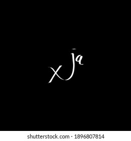 Monograma de belleza de ja inicial y diseño de logotipo elegante