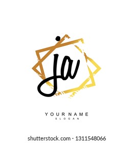 Initial JA handwriting logo vector