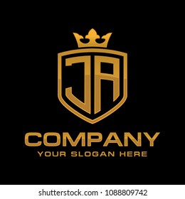 Initial JA Luxury Logo Design Vector