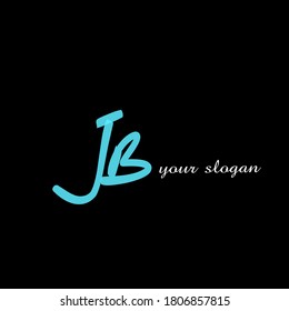 vector de plantilla de logotipo de escritura a mano de JB inicial