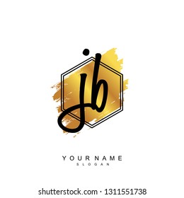Initial JB handwriting logo vector