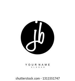 Initial JB handwriting logo vector
