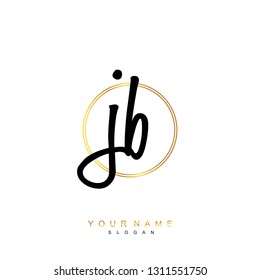 Initial JB handwriting logo vector