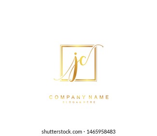 Initial JC beauty monogram and elegant logo design, handwriting logo of initial signature, wedding, fashion, floral and botanical with creative template.