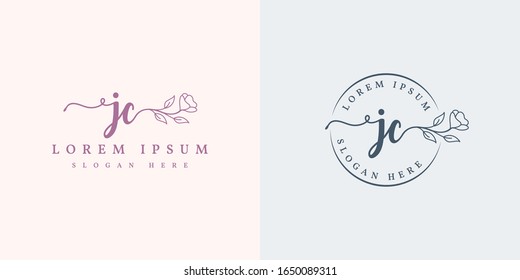 Initial jc feminine logo collections template - vector