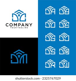 Initial JC Home concept. Home logo design with two initials. Real Estate construction icon Develop, natural, luxury, modern, finance logo, strong, suitable for your company.