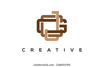 initial JCG, GCJ letters Monogram Logo. Creative Modern JCG, GCJ Letters icon vector Illustration.