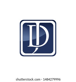 Initial jd letter logo design abstract logo company with square shape vector template
