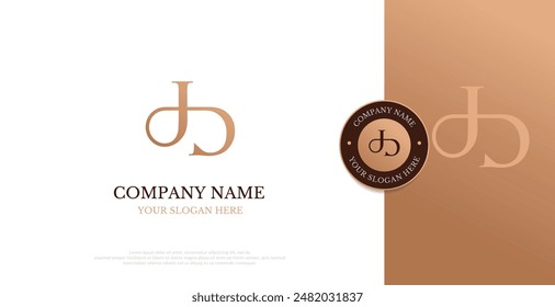 Vector inicial de diseño de logotipo de JD 