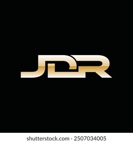 Initial JDR Modern Geometric Simplicity Business Creative Technology Logo