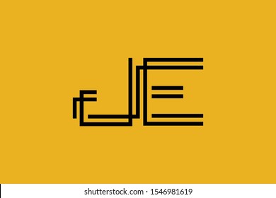 Initial JE EJ modern monogram and elegant logo design, Professional Letters Vector Icon Logo on background.