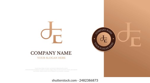 Initial JE Logo Design Vector 