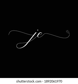 Initial JE logo handwriting business illustration fashion simple
