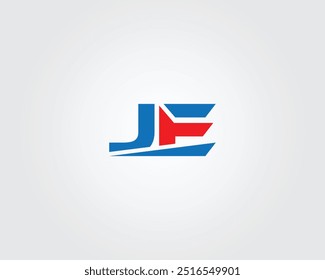 JE inicial simples logotipo monograma design elegante modelo vetorial.