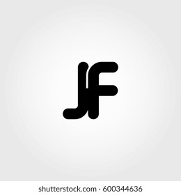 initial jf black business logo