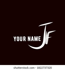 Initial-Jf-Logo-Vorlage, Vektorgrafik