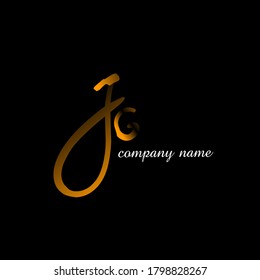 vector de plantilla de logotipo de escritura a mano de JG inicial