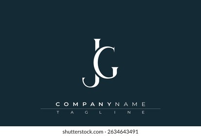 Initial JG Logo Design Vector. Elegant Monogram Logo Design with Decorative Elements and Typography