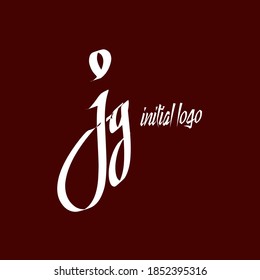 Ursprüngliche JG-Logo-Handschrift, Vektorgrafik