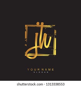 Initial JH handwriting logo vector