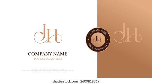 Initial JH Logo Design Vector