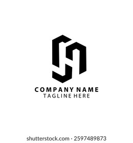 initial JH monogram logo design vector