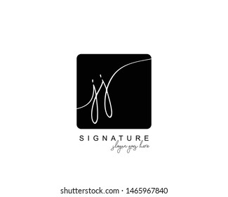 Initial JJ beauty monogram and elegant logo design, handwriting logo of initial signature, wedding, fashion, floral and botanical with creative template.