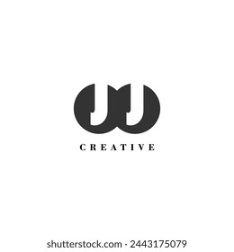 Initial JJ company creative label trendy idea brand