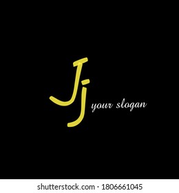 Initial Jj handwriting logo template vector