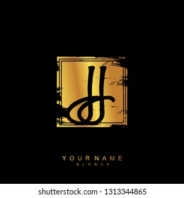 Initial JJ handwriting logo vector