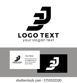 initial JJ logo designs with business card template