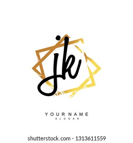 Initial JK handwriting logo vector