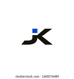 Initial JK icon design template elements for business company logo. Outstanding professional elegant trendy awesome artistic black and red color. Logotype idea vector isolated on white background.
