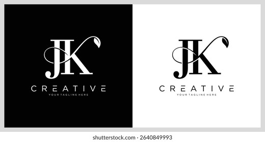 Initial JK Logo Design Vector template