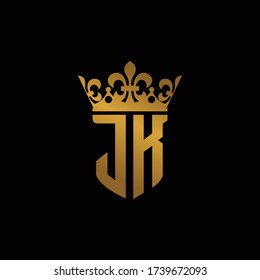 la letra inicial del logotipo de JK vector inspirador