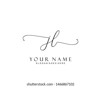 Initial JL beauty monogram and elegant logo design, handwriting logo of initial signature, wedding, fashion, floral and botanical with creative template.