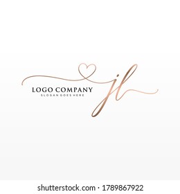 Initial JL beauty monogram and elegant logo design, handwriting logo of initial signature, wedding, fashion, floral and botanical with creative template.