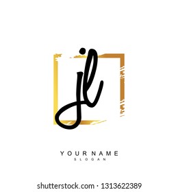 Initial JL handwriting logo vector