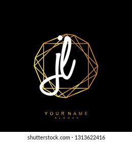 Initial JL handwriting logo vector
