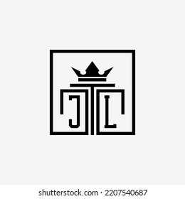 Initial JL Law Firm logo and icon design template stock vector